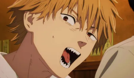 Así luce sin censura el vomitivo beso de Chainsaw Man