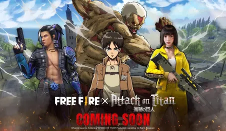 Shingeki no Kyojin anuncia una colaboración con Free Fire