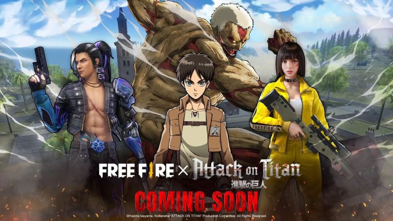 Shingeki no Kyojin anuncia una colaboración con Free Fire