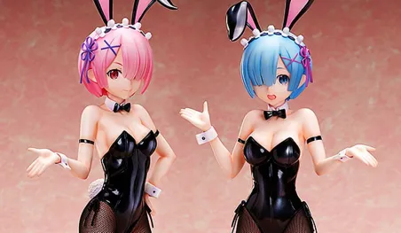 Re:Zero: Ram y Rem se visten de conejitas en figuras a escala