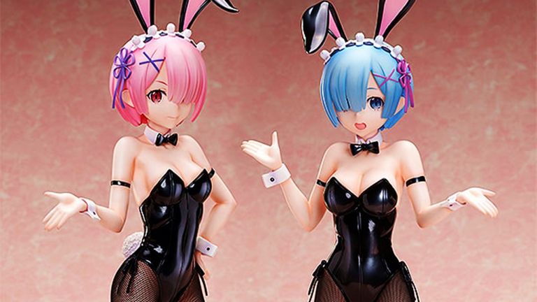 Re:Zero: Ram y Rem se visten de conejitas en figuras a escala
