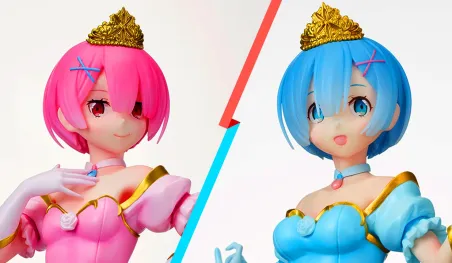 Re:Zero: Ram y Rem se visten de princesas en nuevas figuras