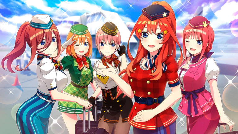 Gotoubun no Hanayome: Las chicas se visten de aeromozas para un evento