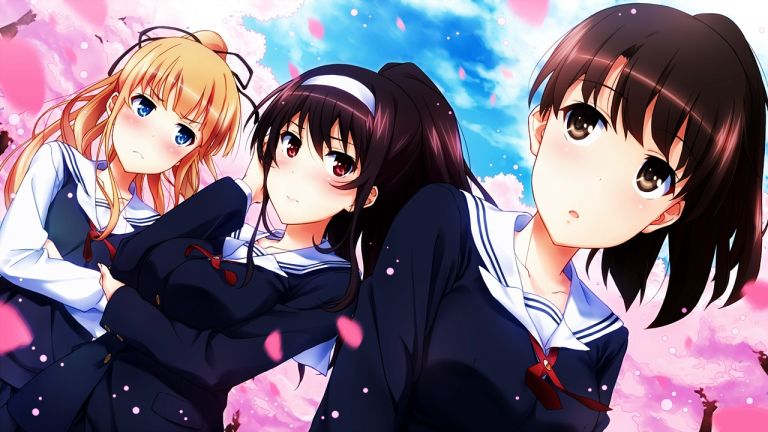 Saekano: Megumi, Utaha y Eriri inspiran una serie de papeles tapiz