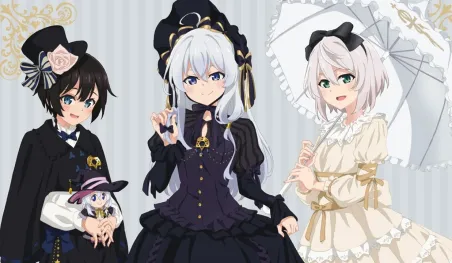 Majo no Tabitabi: Las chicas visten elegantes atuendos para una colaboración