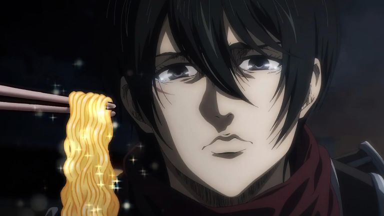 Shingeki no Kyojin: Eren y demás comen ramen en una nueva colaboración