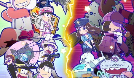 El juego para celulares de Osomatsu-san Hesokuri Wars hace un lanzamiento internacional