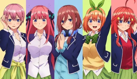 Así luce el vagón del tren que está adornado con publicidad de Gotoubun no Hanayome