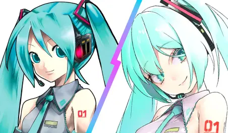 Hatsune Miku es redibujada en diferentes estilos