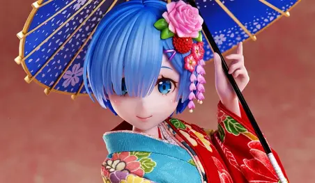 Re:Zero: Rem viste un hermoso kimono en una figura a escala