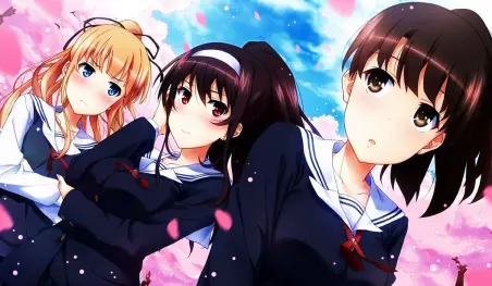 Saekano: Megumi, Utaha y Eriri inspiran una serie de papeles tapiz
