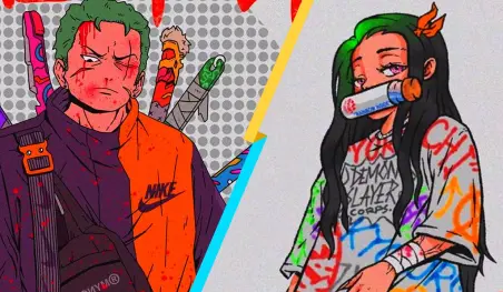 Un artista filipino dibuja personajes de anime en estilo urbano
