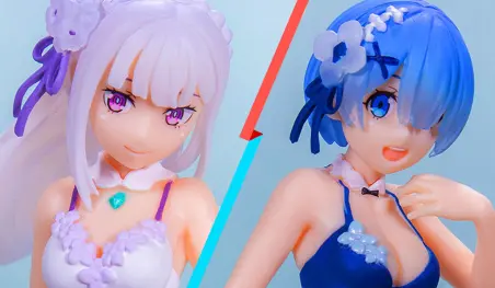 Re:Zero: Emilia, Ram y Rem inspiran un set de figuras