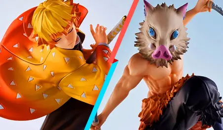 Kimetsu no Yaiba: Zenitsu e Inosuke inspiran fantásticas figuras