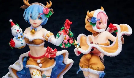Re:Zero: Ram y Rem inspiran hermosas figuras navideñas