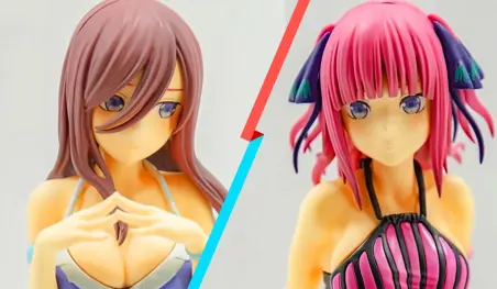 Gotoubun no Hanayome: Miku y Nino inspiran figuras en trajes de baño