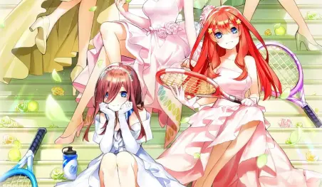 Gotoubun no Hanayome revela más detalles de su colaboración con un juego de tenis