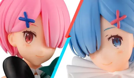 Re:Zero: Ram y Rem visten atuendos de circo en nuevas figuras