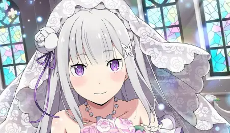 Re:Zero: Emilia se viste de novia para un nuevo evento del videojuego