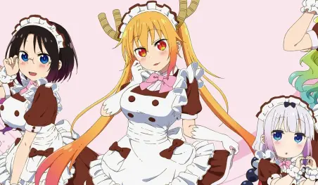 Las chicas de Kobayashi-san Chi no Maid Dragon se visten de maids para una cafetería