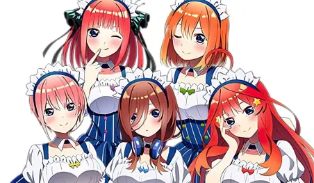 Gotoubun no Hanayome: Las quintillizas se visten de maids para una colaboración