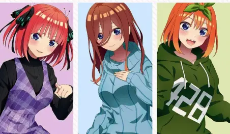 Gotoubun no Hanayome: Las quintillizas visten atuendos casuales para una línea de productos