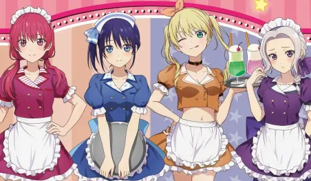 Las chicas de Kanojo mo Kanojo se visten de meseras americanas para una colaboración