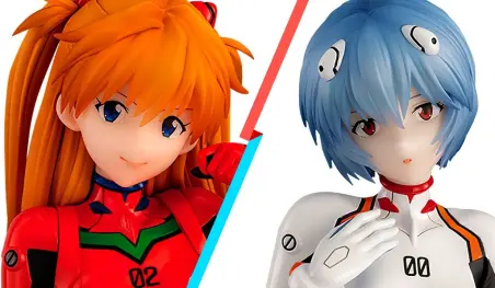 Evangelion: Asuka y Rei inspiran lindas figuras para una lotería