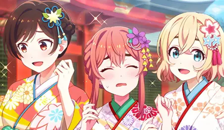 Las chicas de Kanojo, Okarishimasu visten hermosos atuendos en un evento de Año Nuevo