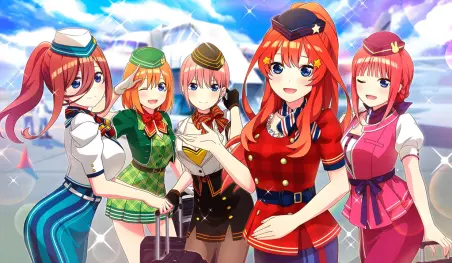 Gotoubun no Hanayome: Las chicas se visten de aeromozas para un evento