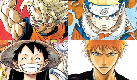 Los 4 reyes del shonen: One Piece, Bleach, Dragon Ball y Naruto regresan en 2026
