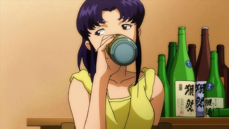 Evangelion: ¿Cuánto alcohol tomaría Misato Katsuragi al año?