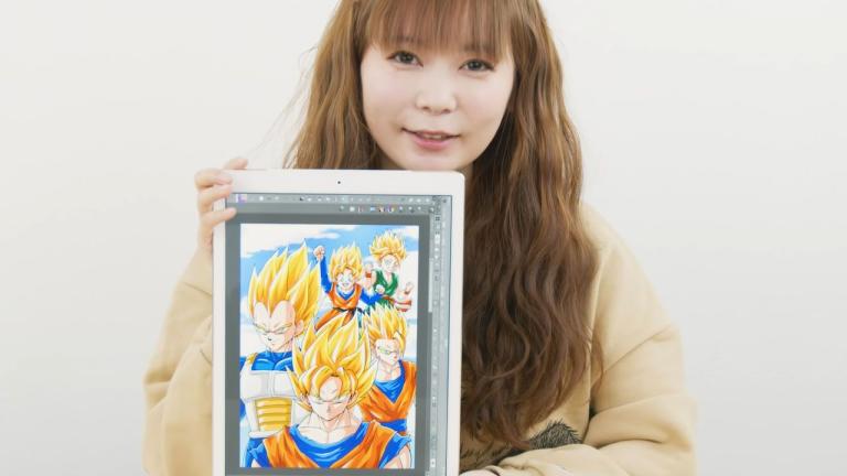 La cantante Shoko Nakagawa dibuja a Goku y otros personajes de Dragon Ball Z