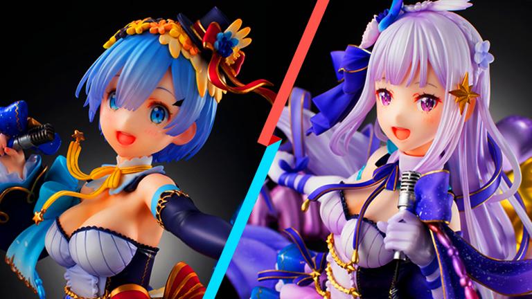 Re:Zero: Emilia, Ram y Rem se visten de idols en nuevas figuras a escala