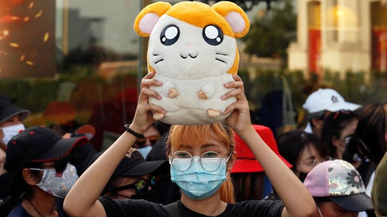 Hamtaro es usado en las protestas contra el gobierno de Tailandia