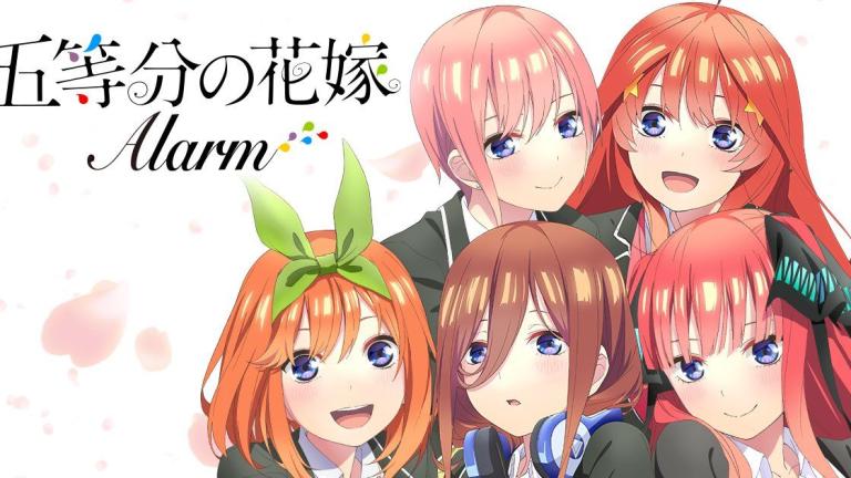Gotoubun no Hanayome inspirará una aplicación de alarma