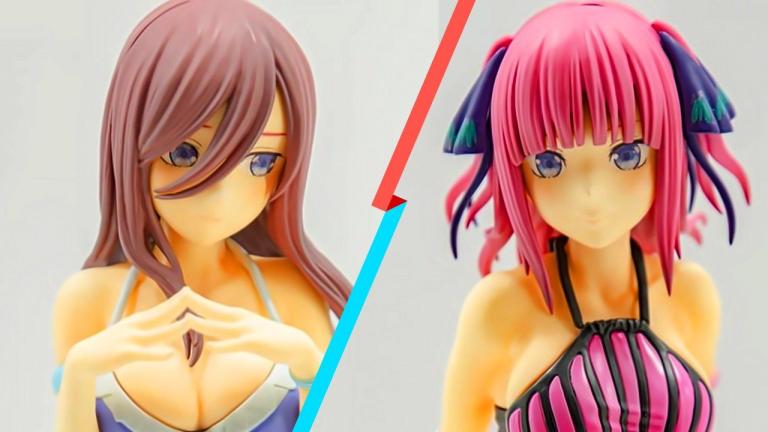 Gotoubun no Hanayome: Miku y Nino inspiran figuras en trajes de baño