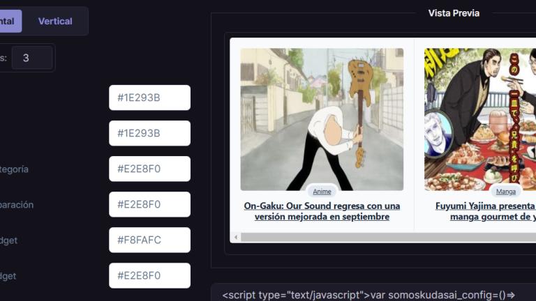 Lanzamos widget oficial para compartir noticias de anime en tu sitio web
