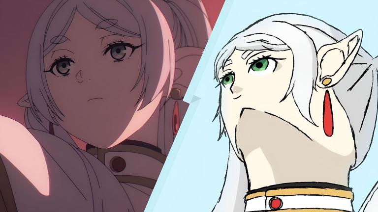 Lo hicieron canon! Madhouse anima el meme viral de Frieren mirando hacia arriba